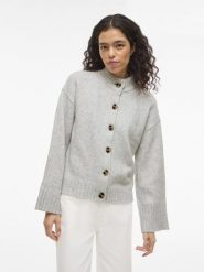 Vila Kardigan damski - VIBibbi Kobiety Sztuczne włókno szary marmurkowy, XL. Szare kardigany Vila, xl, bez wzorów, z włókna. Za 229.95 zł.