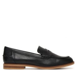 Lordsy Caprice. Czarne lordsy Caprice, bez wzorów, bez obcasa, bez zapięcia. Za 439.99 zł.