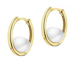 Złote kolczyki z perłami- koła. Żółte kolczyki Apart, złote. Za 2,659.00 zł.