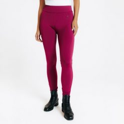 Legginsy jeździeckie damskie 500 full grip. Brązowe legginsy FOUGANZA, l, bez wzorów, z lycry, z podwyższonym stanem. Za 169.99 zł.