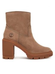 Timberland Botki Allington TB0A26WAEN51 Beżowy. Brązowe botki Timberland, bez wzorów, z nubiku, bez obcasa, na słupku, bez zapięcia. Za 629.99 zł.
