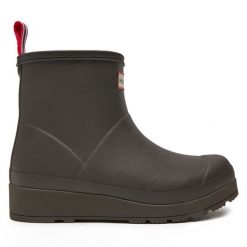 Kalosze Hunter. Brązowe kalosze Hunter, bez wzorów. Za 259.99 zł.