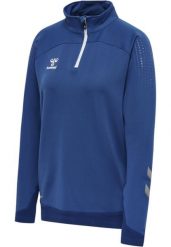 Damska bluza dresowa half zip Hummel Lead. Niebieskie bluzy Hummel, xl, bez wzorów, z dresówki, bez kaptura. Za 178.40 zł.