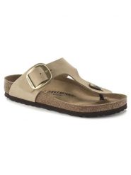 Birkenstock Skórzane japonki "Gizeh" w kolorze beżowym rozmiar: 37. Brązowe klapki Birkenstock, bez wzorów, ze skóry, z otwartym noskiem, bez obcasa. Za 463.38 zł.