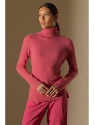 Perfect Cashmere Kaszmirowy sweter "Tracy" w kolorze różowym rozmiar: S. Różowe golfy Perfect Cashmere, s, bez wzorów, z kaszmiru, bez ramiączek. Za 322.81 zł.