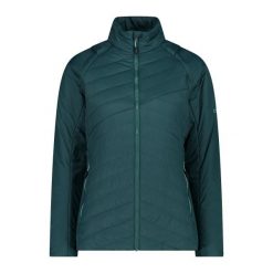 Kurtka puchowa damska z odpinanymi rękawami CMP. Zielone kurtki narciarskie CMP, bez wzorów, z puchu, bez kaptura, narciarskie. Za 425.00 zł.