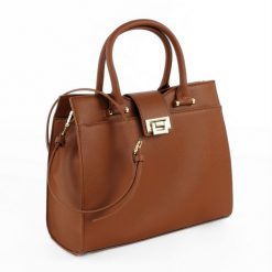 Torebka damska kuferek F31 ALESSIA brązowy. Czarne torby na ramię bez wzorów, eleganckie, na ramię, bez dodatków. Za 79.00 zł.