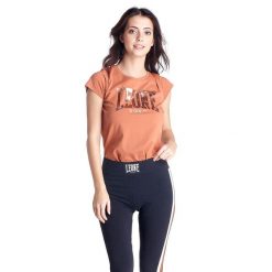 Damskie legginsy ActiveZone z paskami po bokach. Czarne legginsy LEONE 1947 APPAREL, l, bez wzorów, z tkaniny. W wyprzedaży za 111.80 zł.