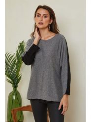 Joséfine Sweter "Dorog" w kolorze szaro-czarnym rozmiar: L. Czarne swetry Joséfine, l, bez wzorów, z kaszmiru, bez ramiączek. Za 187.99 zł.