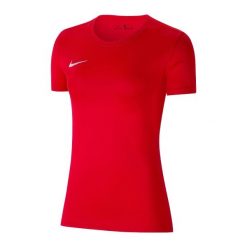 Koszulka Damska Park VII DriFIT. Czerwone bluzki Nike, bez wzorów, sportowe, bez kołnierzyka, bez ramiączek. Za 104.99 zł.