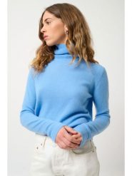 AUTHENTIC CASHMERE Kaszmirowy sweter "Bise" w kolorze błękitnym rozmiar: M. Niebieskie golfy AUTHENTIC CASHMERE, m, bez wzorów, z kaszmiru, bez ramiączek. Za 341.79 zł.