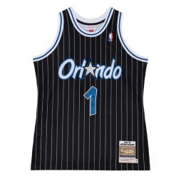 Koszulka Orlando Magic Authentic Anfernee Hardaway 1994/95. Czarne bluzki Mitchell & Ness, bez wzorów, z poliesteru, sportowe, bez kołnierzyka, bez ramiączek. Za 1,294.00 zł.
