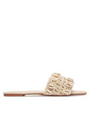 DeeZee Klapki YD2303-1 Beżowy. Brązowe klapki DeeZee, bez wzorów, z materiału, bez obcasa. Za 119.99 zł.