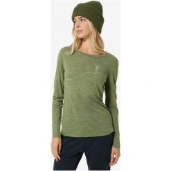 Longsleeve SUPER.NATURAL W BERGGLÜCK LS. Zielone koszulki sportowe super.natural, bez wzorów, bez ramiączek. Za 299.99 zł.