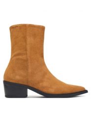 Vagabond Shoemakers Botki Kelsey 6210-140-12 Brązowy jasny. Brązowe botki Vagabond Shoemakers, bez wzorów, ze skóry, bez obcasa, na słupku, bez zapięcia. Za 739.99 zł.