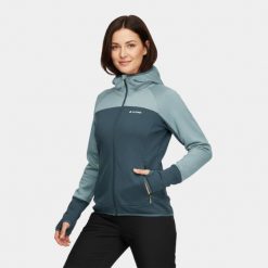 Bluza damska elastyczna Alpinus UBA. Niebieskie bluzy Alpinus, xl, bez wzorów, z elastanu, z kapturem. Za 279.00 zł.