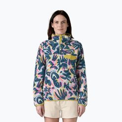 Bluza trekkingowa damska Patagonia LW Synch Snap-T P/O. Niebieskie bluzy Patagonia, bez wzorów, bez kaptura. Za 489.99 zł.