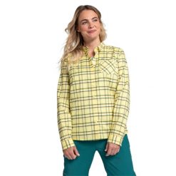 Koszula trekkingowa damska Schöffel Elmoos LG. Żółte koszule Schöffel, bez wzorów, bez kołnierzyka, bez ramiączek. Za 349.99 zł.