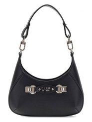 Guess Torebka w kolorze czarnym - 14 x 27 x 7 cm rozmiar: onesize. Czarne torby na ramię Guess, z aplikacjami, z materiału, na ramię, bez dodatków. Za 347.99 zł.