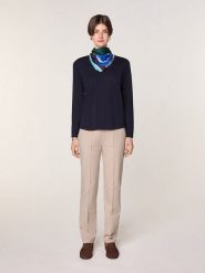 Rodier Wełniany sweter w kolorze granatowym rozmiar: XL. Niebieskie swetry Rodier, xl, bez wzorów, z wełny, bez ramiączek. Za 252.99 zł.