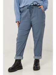 Curvy Lady Spodnie w kolorze niebieskim rozmiar: 48/50. Niebieskie spodnie materiałowe Curvy Lady, na co dzień, bez wzorów, z bawełny, z standardowym stanem. Za 152.99 zł.