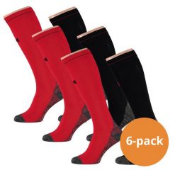 Skarpety kompresyjne do biegania Xtreme, 6 par, Multi Czerwony. Czerwone skarpety XTREME SOCKSWEAR, bez wzorów. Za 225.99 zł.