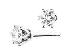 Kolczyki z białego złota z brylantami - 0,15 ct - próba 750. Białe kolczyki Apart, z brylantem, złote. Za 2,490.00 zł.