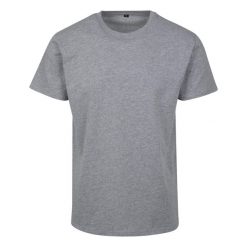 Koszulka Dla Dorosłych Unisex Basic Heather. Szare bluzki BUILD YOUR BRAND, xl, bez wzorów, sportowe, bez kołnierzyka, bez ramiączek. Za 72.99 zł.