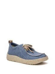 Comfortfusse Trzewiki w kolorze niebieskim rozmiar: 37. Niebieskie półbuty sznurowane Comfortfüße, bez wzorów, z materiału, eleganckie, bez obcasa, bez zapięcia. Za 279.95 zł.