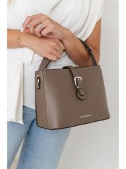 Lia Biassoni Skórzana torebka w kolorze szarobrązowym - 25 x 20 x 12 cm rozmiar: onesize. Brązowe torby na ramię Lia Biassoni, bez wzorów, z materiału, przez ramię, bez dodatków. Za 260.99 zł.