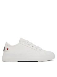 LOVE MOSCHINO Trampki JA15012G0MJP0100 Biały. Białe trampki Love Moschino, bez wzorów, z materiału, bez zapięcia. Za 649.99 zł.