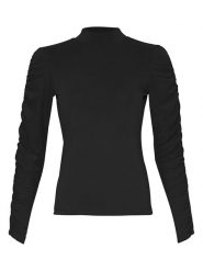 MOSS COPENHAGEN Koszulka "Moselle" w kolorze czarnym rozmiar: XS. Czarne bluzki Moss Copenhagen, xs, bez wzorów, bez kołnierzyka, bez ramiączek. Za 43.47 zł.