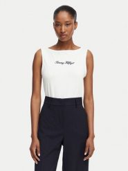 Tommy Hilfiger Top Classic WW0WW50948 Biały Relaxed Fit. Białe topy TOMMY HILFIGER, xs, bez wzorów, z bawełny, bez kołnierzyka, bez ramiączek. Za 144.99 zł.