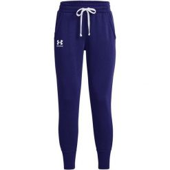 Spodnie Do Biegania Rival Fleece Dla Kobiet. Niebieskie spodnie sportowe Under Armour, bez wzorów, do biegania. Za 302.99 zł.