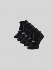 4F Skarpetki krótkie (5-pack) damskie - czarne 35-38. Czarne skarpety 4f, bez wzorów, z bawełny. Za 59.99 zł.