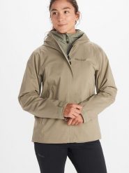 Marmot Kurtka funkcyjna "Precip Eco Pro" w kolorze beżowym rozmiar: M. Brązowe kurtki sportowe Marmot, m, bez wzorów, bez kaptura, outdoorowe. Za 311.85 zł.