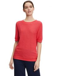 CARTOON Sweter w kolorze koralowo-pomarańczowym rozmiar: 36. Czerwone swetry Cartoon, bez wzorów, z bawełny, bez ramiączek. Za 133.95 zł.