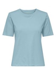 ONLY Koszulka w kolorze błękitnym rozmiar: L. Niebieskie bluzki Only, l, bez wzorów, z bawełny, bez kołnierzyka, bez ramiączek. Za 42.95 zł.