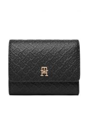 Tommy Hilfiger Portfel Th Icon Trifold Mono AW0AW18484 Czarny. Czarne portfele TOMMY HILFIGER, bez wzorów, ze skóry. Za 289.99 zł.