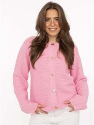 Zwillingsherz Kardigan w kolorze jasnoróżowym rozmiar: S/M. Różowe kardigany Zwillingsherz, m, bez wzorów, z bawełny. Za 173.99 zł.