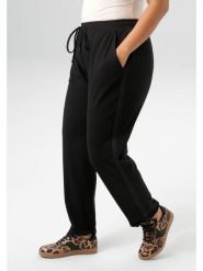 Aniston Spodnie w kolorze czarnym rozmiar: 54. Czarne spodnie materiałowe Aniston, bez wzorów, z materiału, z podwyższonym stanem. Za 97.05 zł.