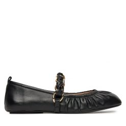 Baleriny Marella. Czarne baleriny Marella, bez wzorów, bez obcasa. Za 629.99 zł.
