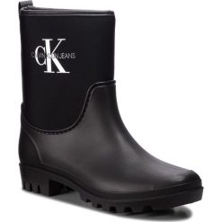 Kalosze CALVIN KLEIN JEANS - Philippa RE9811 Black. Czarne kalosze Calvin Klein Jeans, bez wzorów, z jeansu. W wyprzedaży za 309.00 zł.