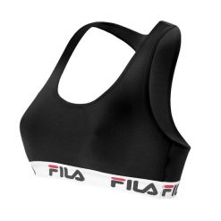 Bawełniany biustonosz damski Fila. Czarne bielizna sportowa Fila, xs, bez wzorów, z bawełny. W wyprzedaży za 84.95 zł.