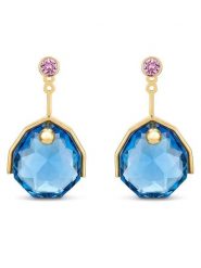 Swarovski Kolczyki Gema 5737449 Niebieski. Niebieskie kolczyki SWAROVSKI, metalowe. Za 585.99 zł.