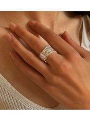 Les Petites Précieuses Srebrny pierścionek z cyrkoniami rozmiar: 54. Szare pierścionki Les Petites Précieuses, z cyrkonią, srebrne. Za 259.74 zł.