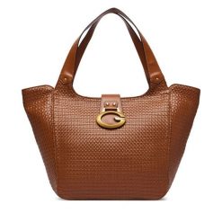 Torebka Guess. Brązowe shopper Guess, z aplikacjami, bez dodatków. Za 714.99 zł.