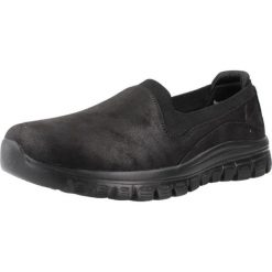 Kapcie SKECHERS GRACEFUL - LEANING I Czarny. Czarne obuwie domowe Skechers, bez wzorów, z syntetyku, bez zapięcia. Za 249.99 zł.