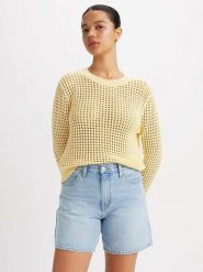 Levi's Sweter w kolorze żółtym rozmiar: S. Żółte swetry Levi's®, s, bez wzorów, z bawełny, bez ramiączek. Za 154.07 zł.