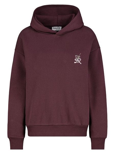 Sublevel Bluza w kolorze bordowym rozmiar: L. Czerwone bluzy Sublevel, l, bez wzorów, z kapturem. Za 109.95 zł.